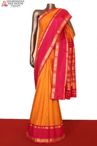 Checks & Contrast Pure South Silk Saree